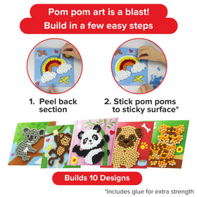 Little Jupiter Pom Pom Art koala design promotes tactile exploration and coordination.