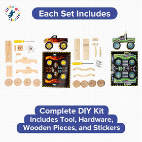 Little Jupiter DIY wood kit parts with screws for build.