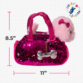 Little Jupiter dogbone charm enhances pretend play with the bag.