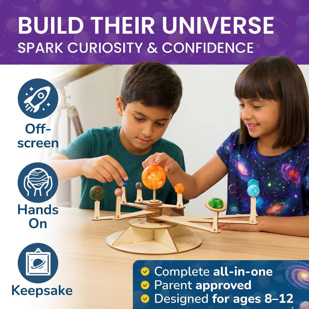 Little Jupiter solar system puzzle for hands-on planet arrangement