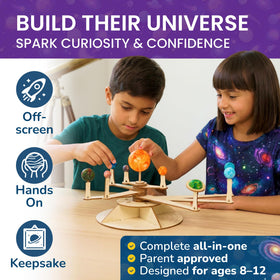 Little Jupiter solar system puzzle for hands-on planet arrangement