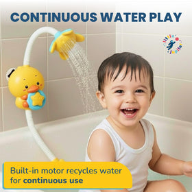 Little Jupiter star-pump submerged enables lively water flow during baths.