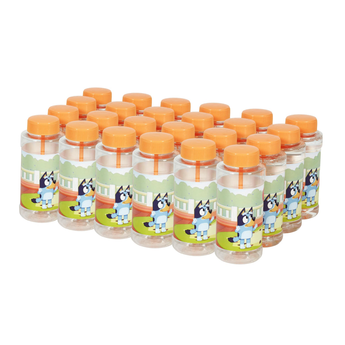 Little Kids Bluey bubbles pack with wand for outdoor fun.