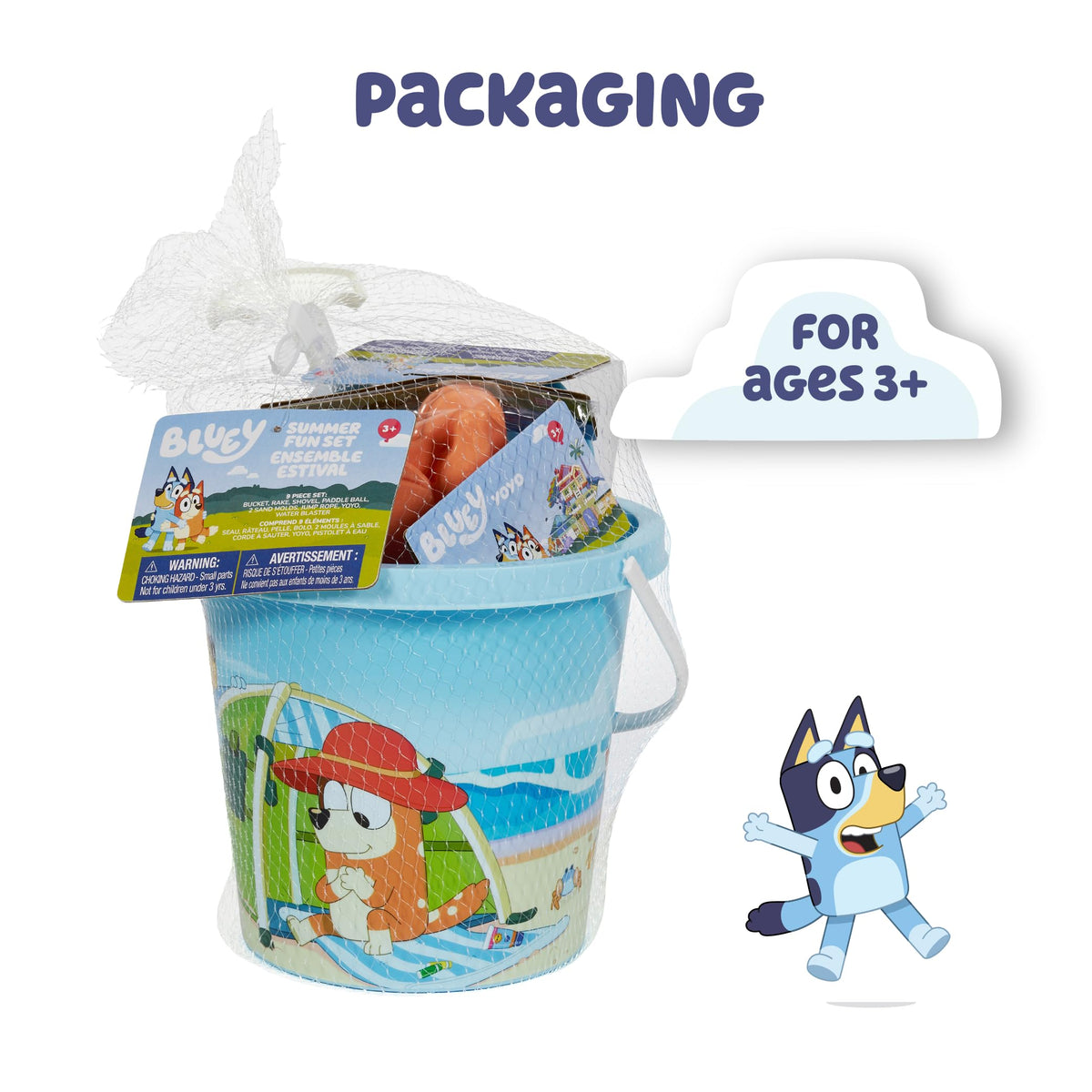 Little Kids Bluey paddle ball for active outdoor play and coordination.