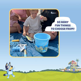 Little Kids Bluey sand molds set for creative character builds.