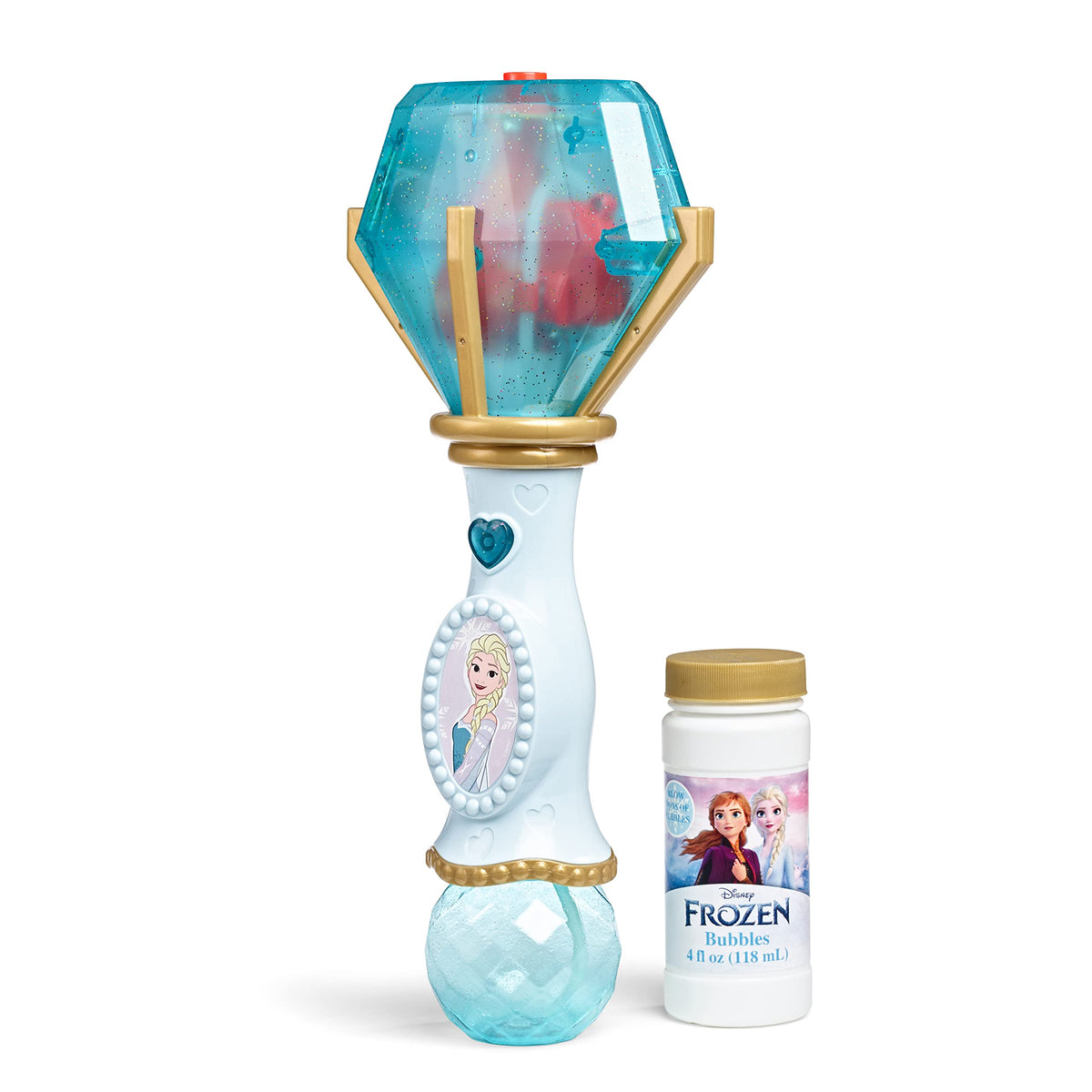 Little Kids Elsa wand shows battery compartment for easy setup.