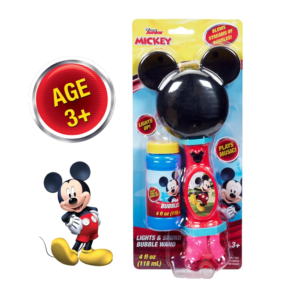 Mickey Mouse theme invites familiar character play and bubbles