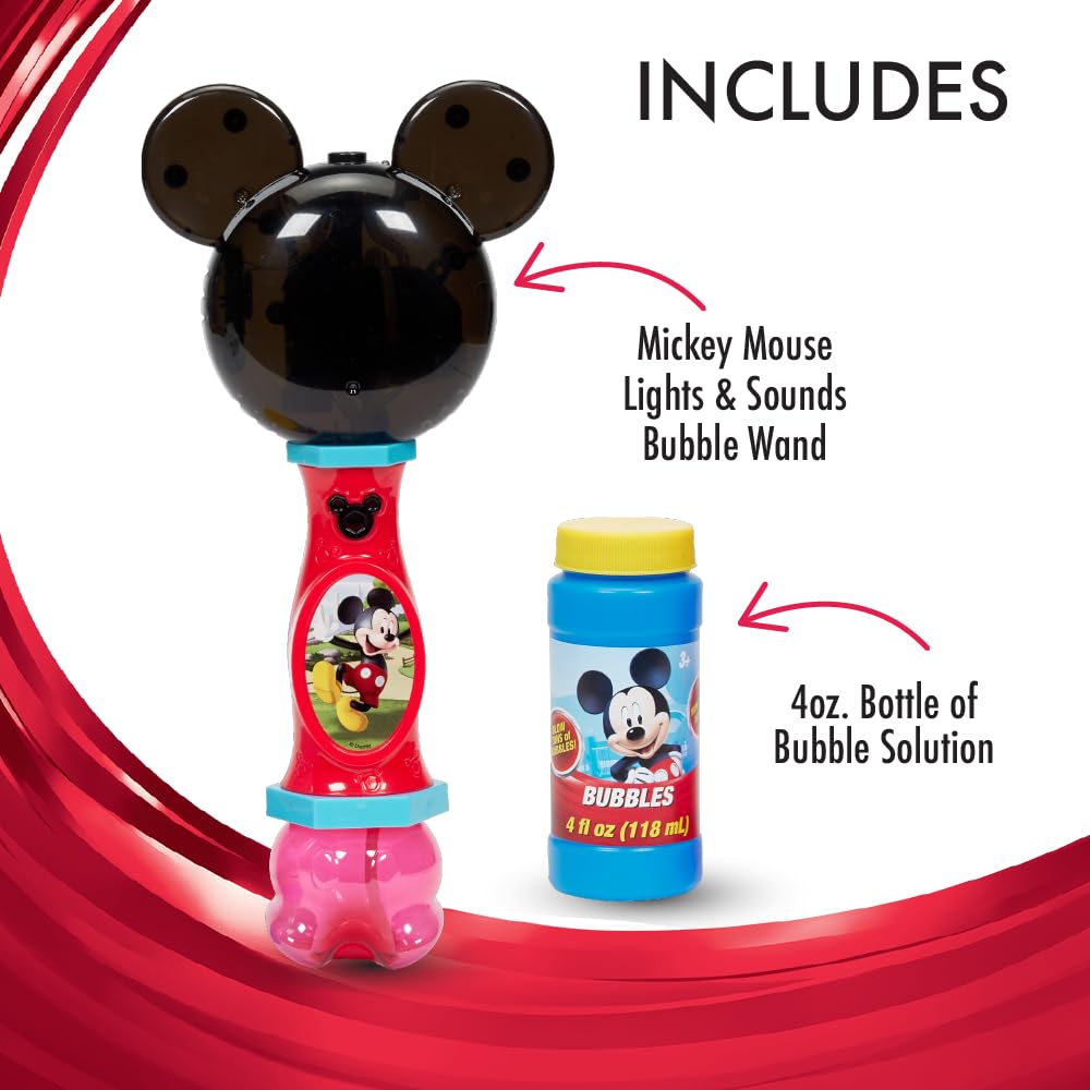 Little Kids Mickey Mouse wand lit up during playtime boosts imagination and bubbles