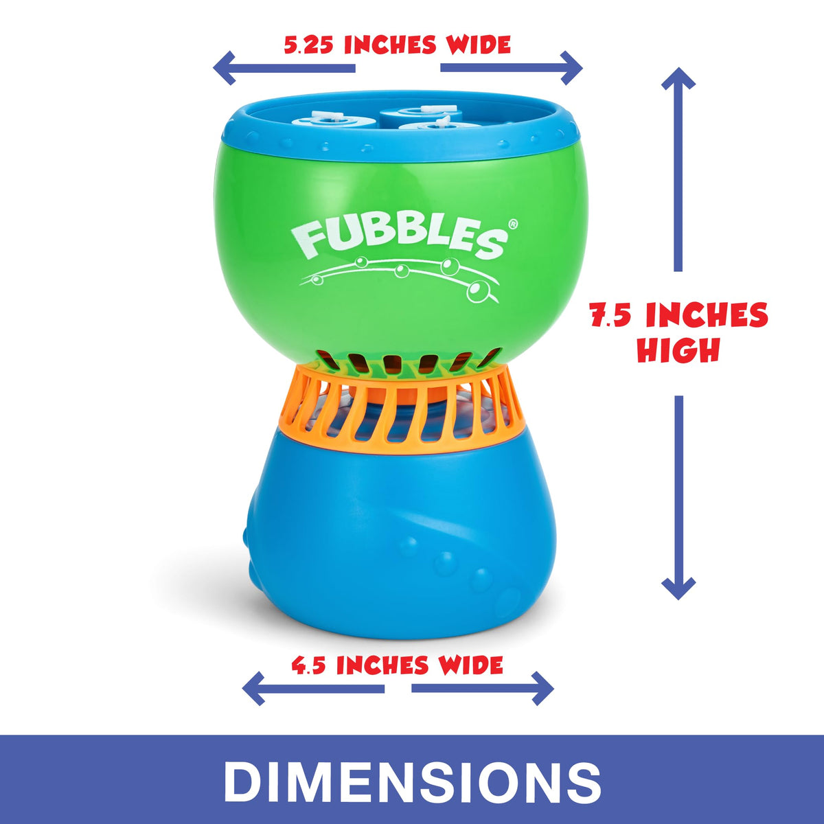 Battery compartment of the Fubbles bubble machine with four AA slots
