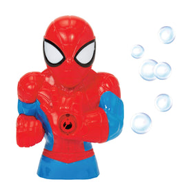 Little Kids Spider-Man Action Bubble Blower close-up showing playful design and bubble nozzle