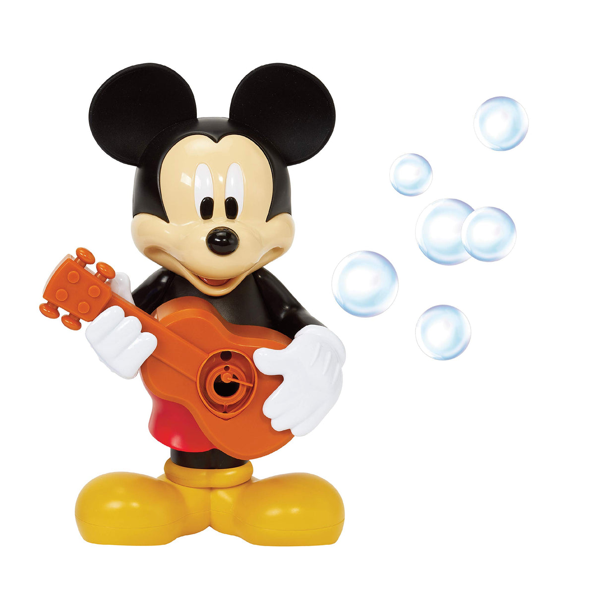 Little Kids Mickey Mouse Action Bubble Blower creates big bubble streams for outdoor play.