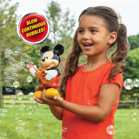 Little Kids Action Bubble Blower on/off button enables simple, independent play.