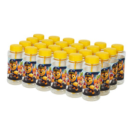 Little Kids Paw Patrol bubbles pack with 24 bottles for outdoor play and parties.