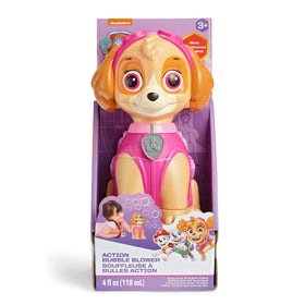 Little Kids Paw Patrol Skye action bubble blower in use during outdoor play