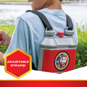 Side view of adjustable straps demonstrating easy fit for kids of all sizes