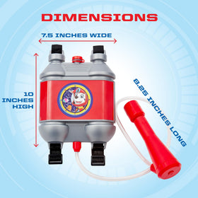 Paw Patrol Water Rescue Pack in backyard play with splash-ready design