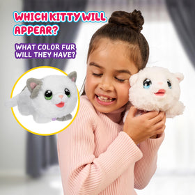 Little Live Pets Cat Figurines pink collar purple eyes detail for imaginative stories