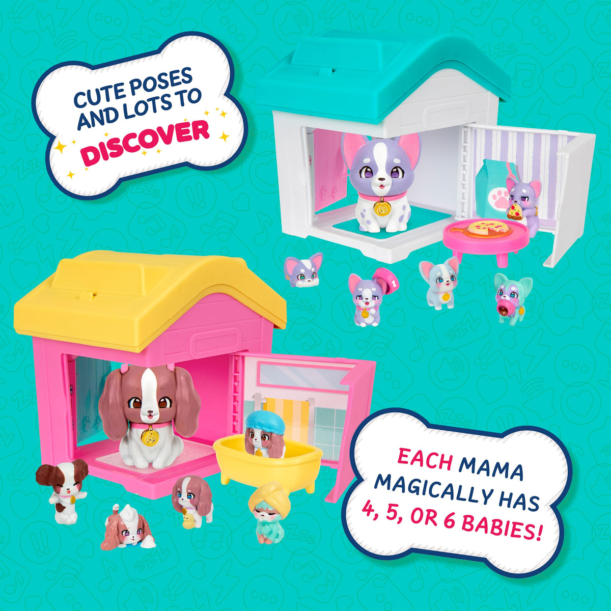 Little Live Pets Family cards and stickers to track puppies during play