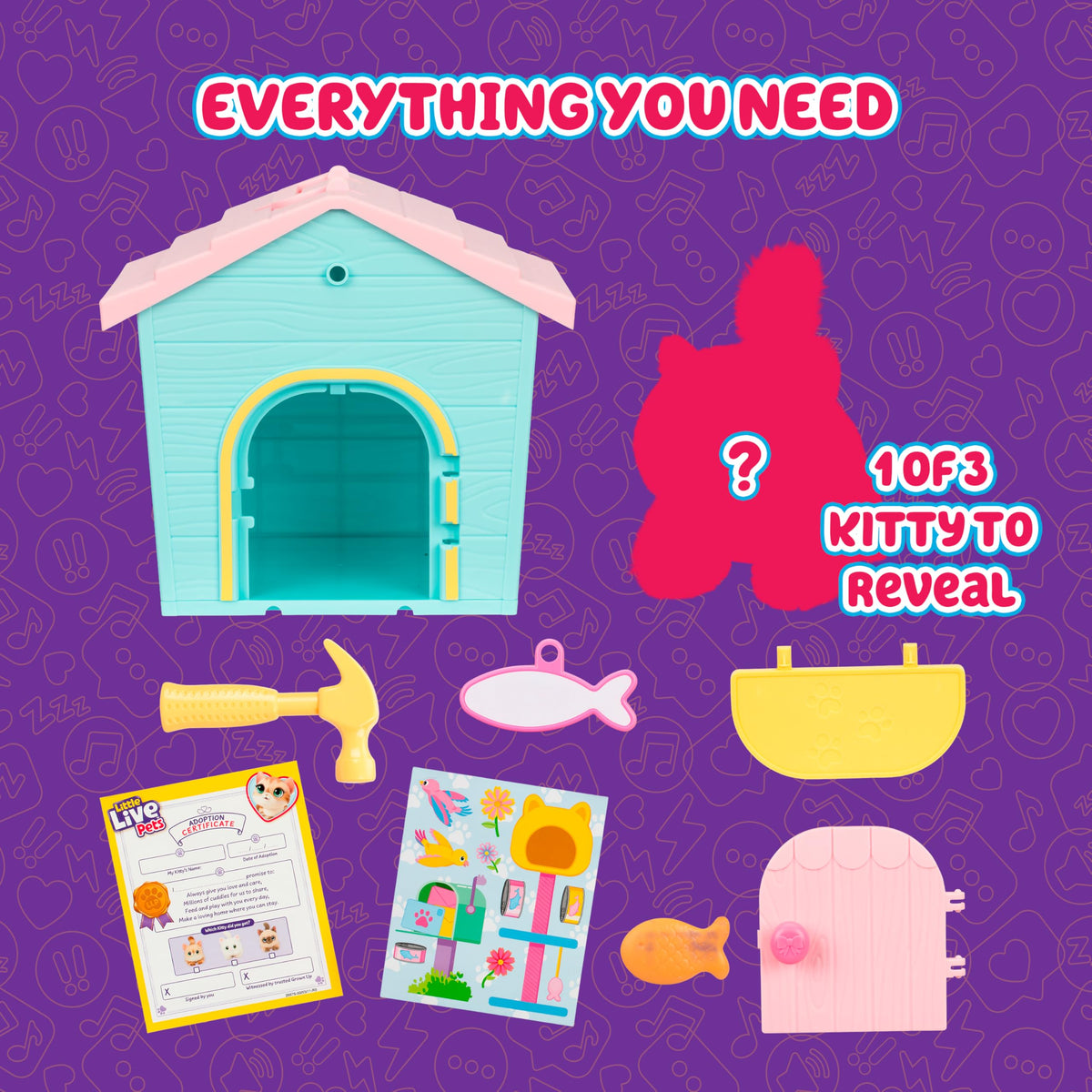 Little Live Pets My Kittys Home Minis Playset kit for building and decorating the cat house