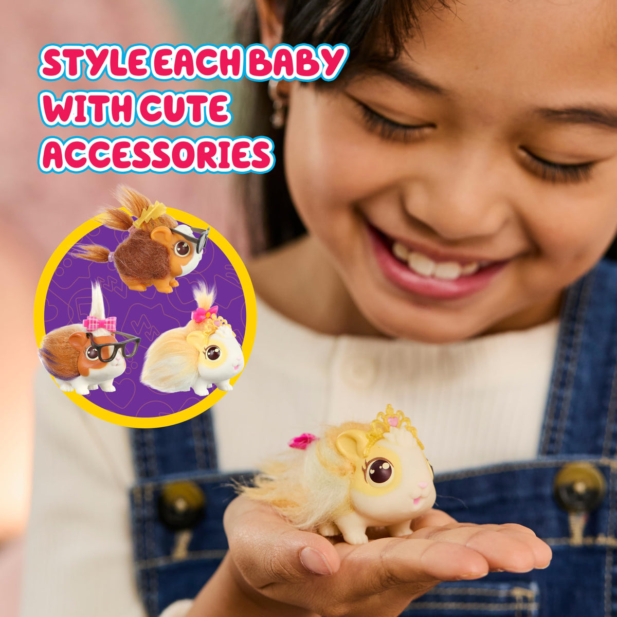 Little Live Pets Mama Surprise brushing hair for nurturing routines