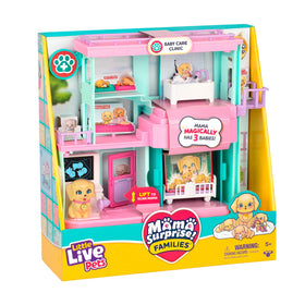 Little Live Pets Mama Surprise Families hospital bed scene for nurturing pretend play and storytelling.