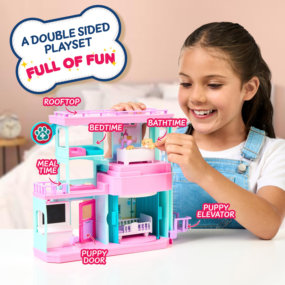 Mama Surprise Families cheek color change shows readiness for birth in a magical pretend clinic.