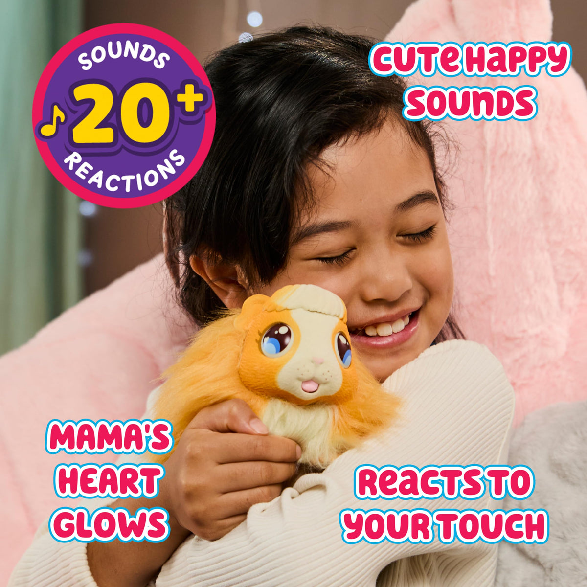 Close-up of Little Live Pets Mama Surprise hutch showing the magical birth moment