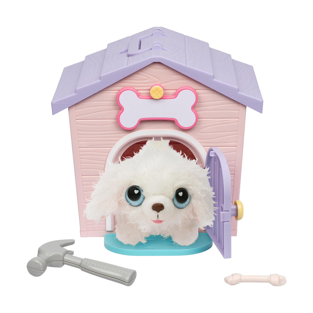 Little Live Pets My Puppy's Home Mini pink dog house, portable for on-the-go pretend play.