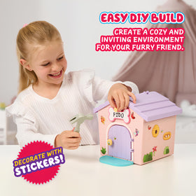 Little Live Pets My Puppy's Home Mini pink puppy inside for lifelike nurturing play.