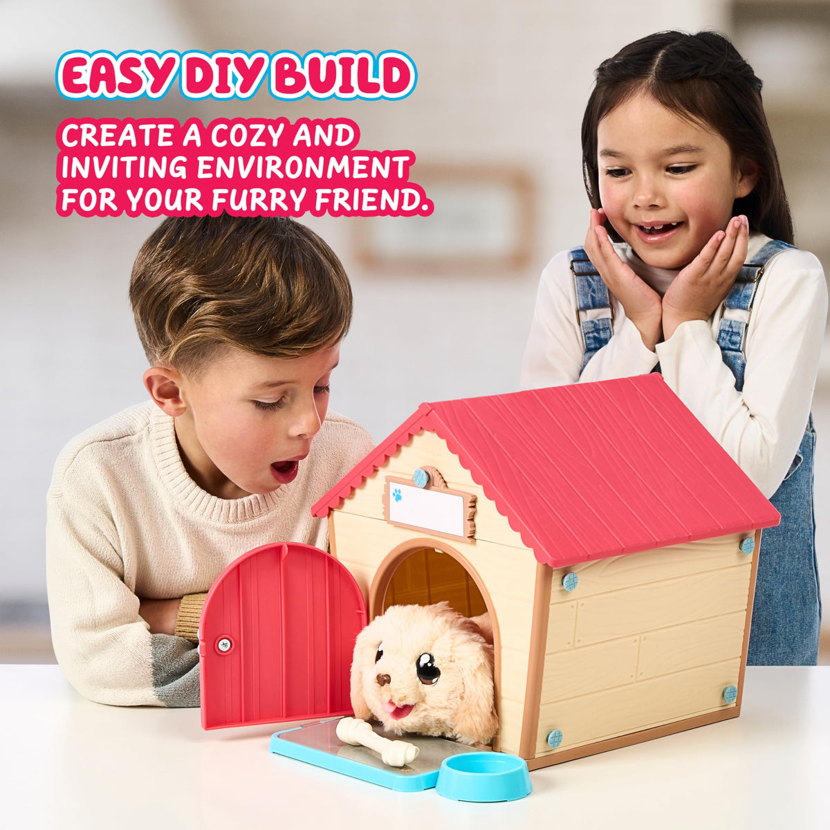 My Puppy's Home Playset delivers 25+ sounds for lifelike interactions