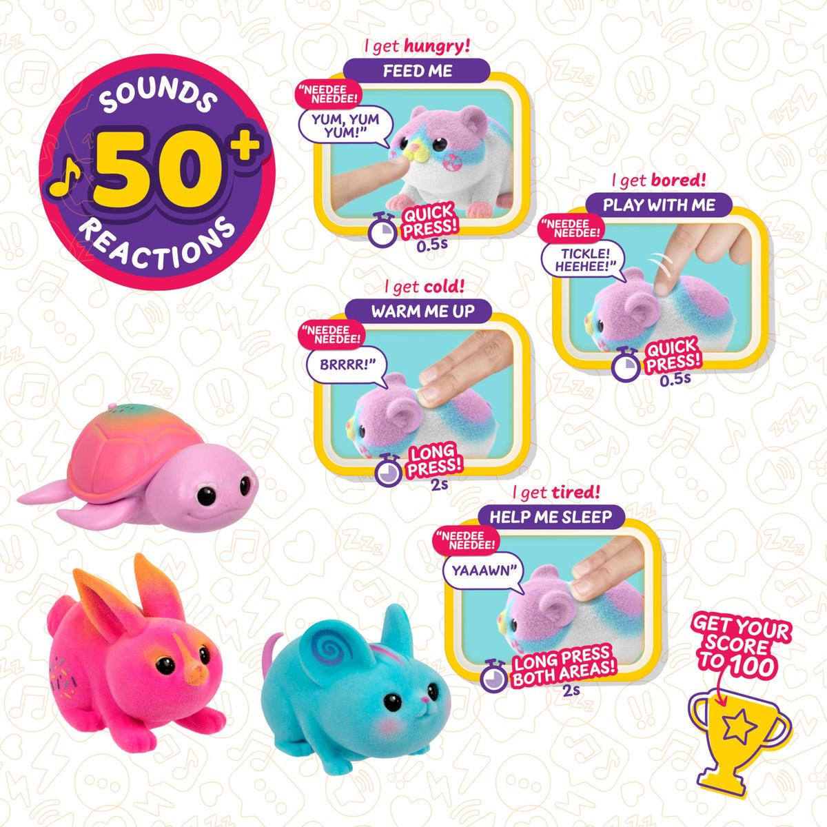 Little Live Pets NeeDees care-score button invites friendly play and progress tracking