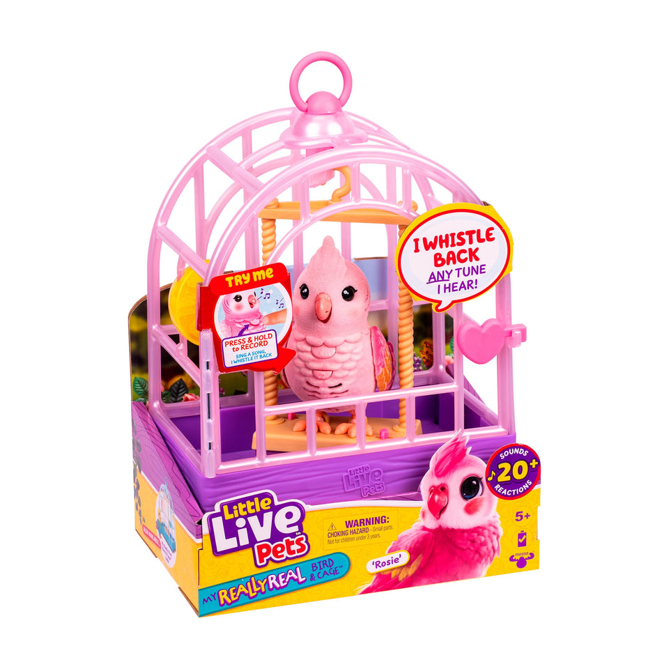 Rosie from Little Live Pets with realistic feathers for lifelike pretend play