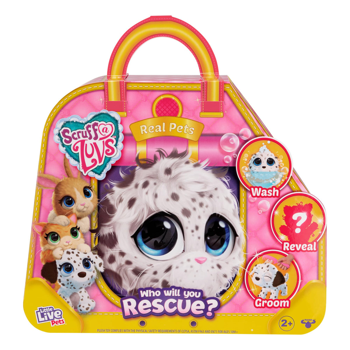 Little Live Pets Scruff-a-Luvs mystery pet box reveals a cuddly surprise.