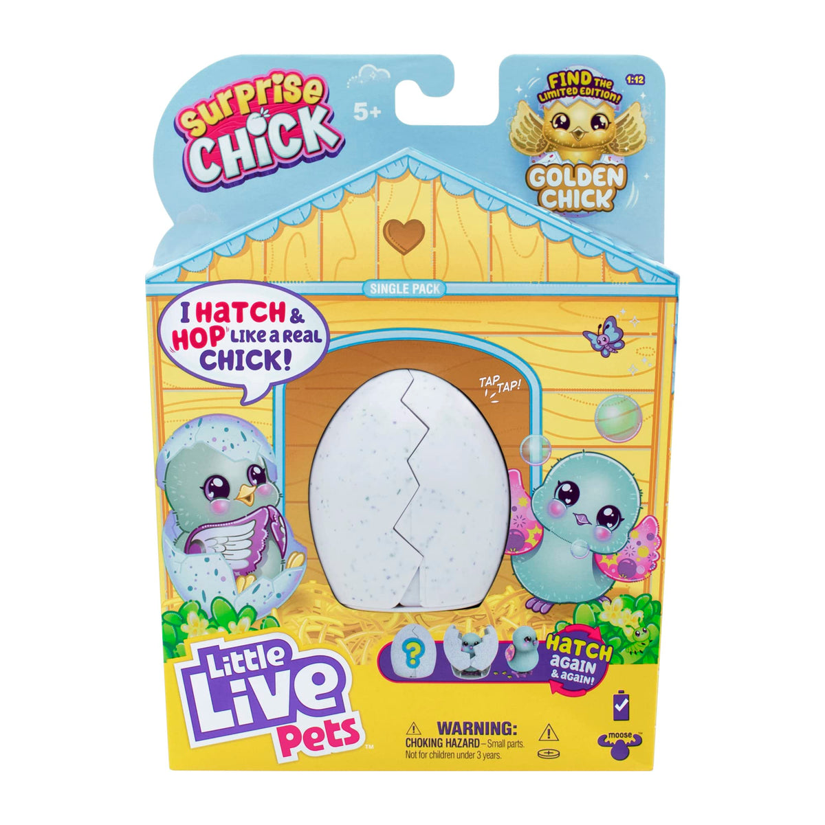 Little Live Pets Surprise Chick egg reassembly invites repeat hatch fun.