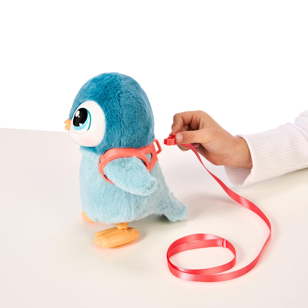 Little Live Pets Walking Penguin plush fur feels soft for cuddles.