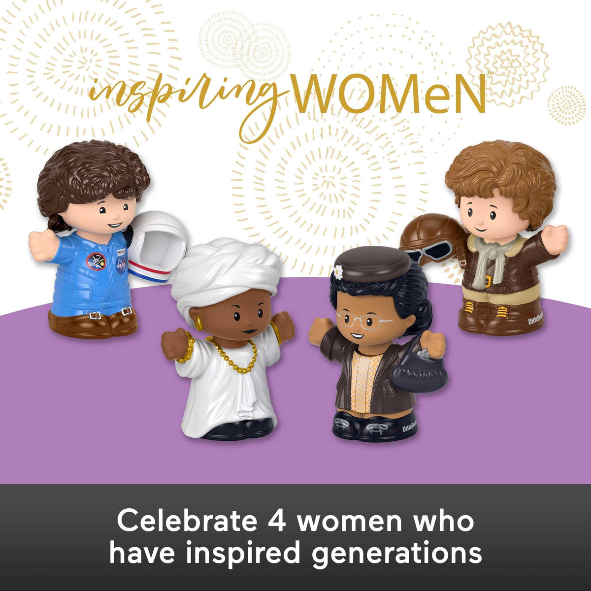 Little People Collector Inspiring Women Amelia Earhart figure for display and storytelling.