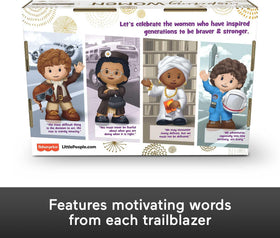 Little People Collector Inspiring Women four-figure set on shelf boosts learning and inspiration.