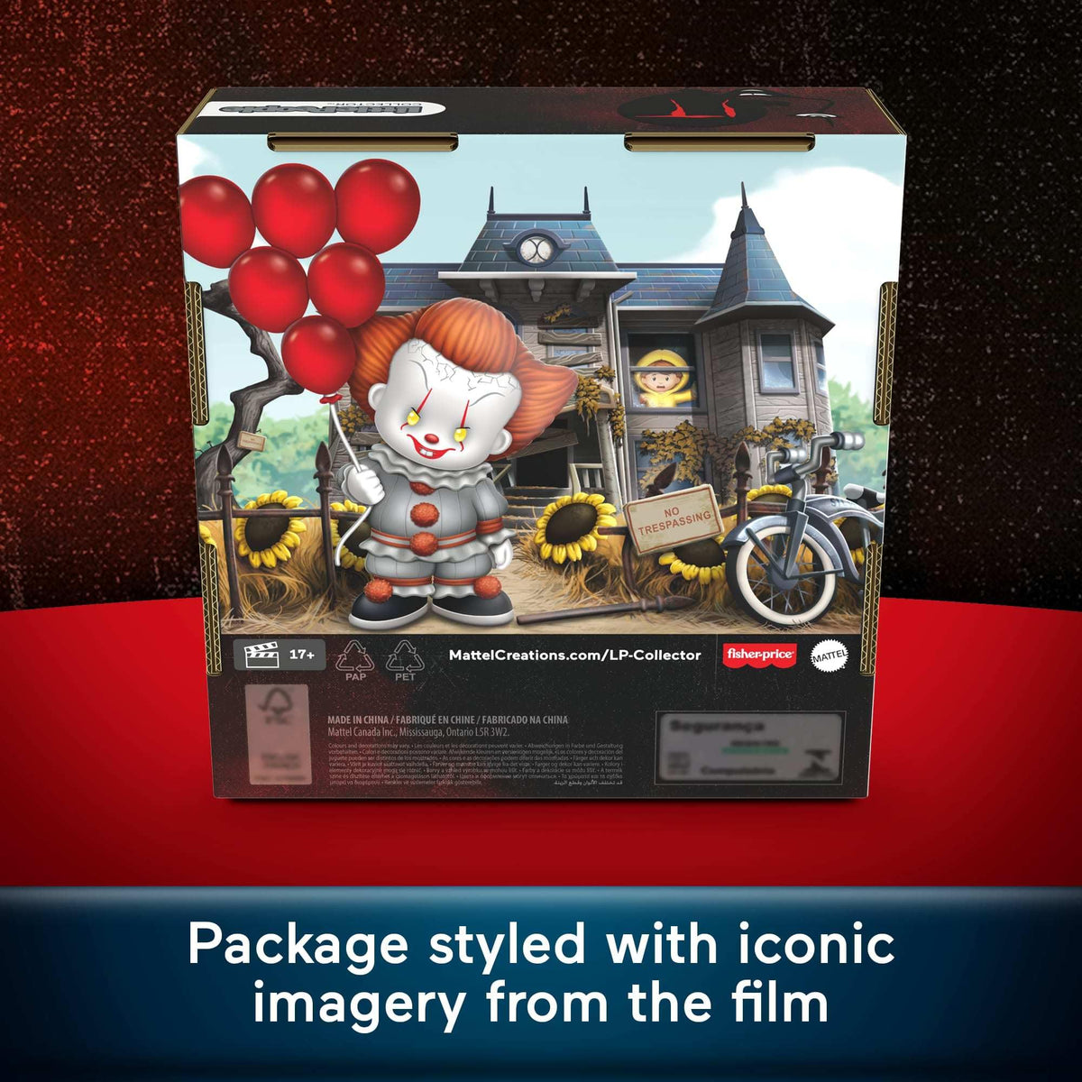 Little People Collector IT Pennywise with red balloon in collector-friendly pose.