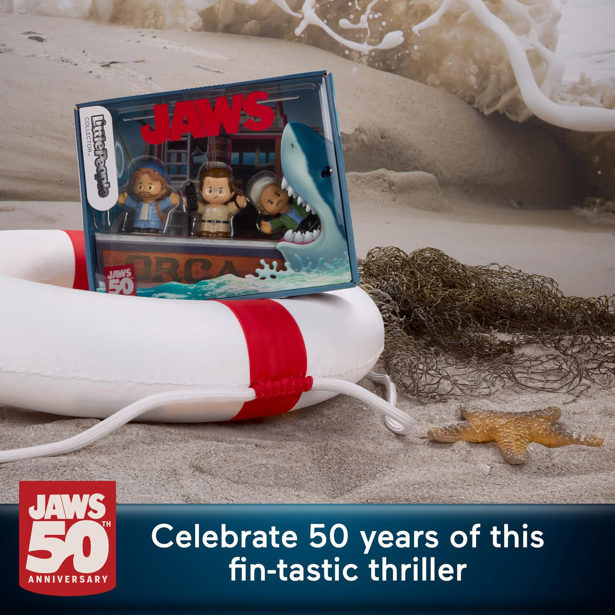 Little People COLLECTOR Jaws Quint figure for desk or shelf display