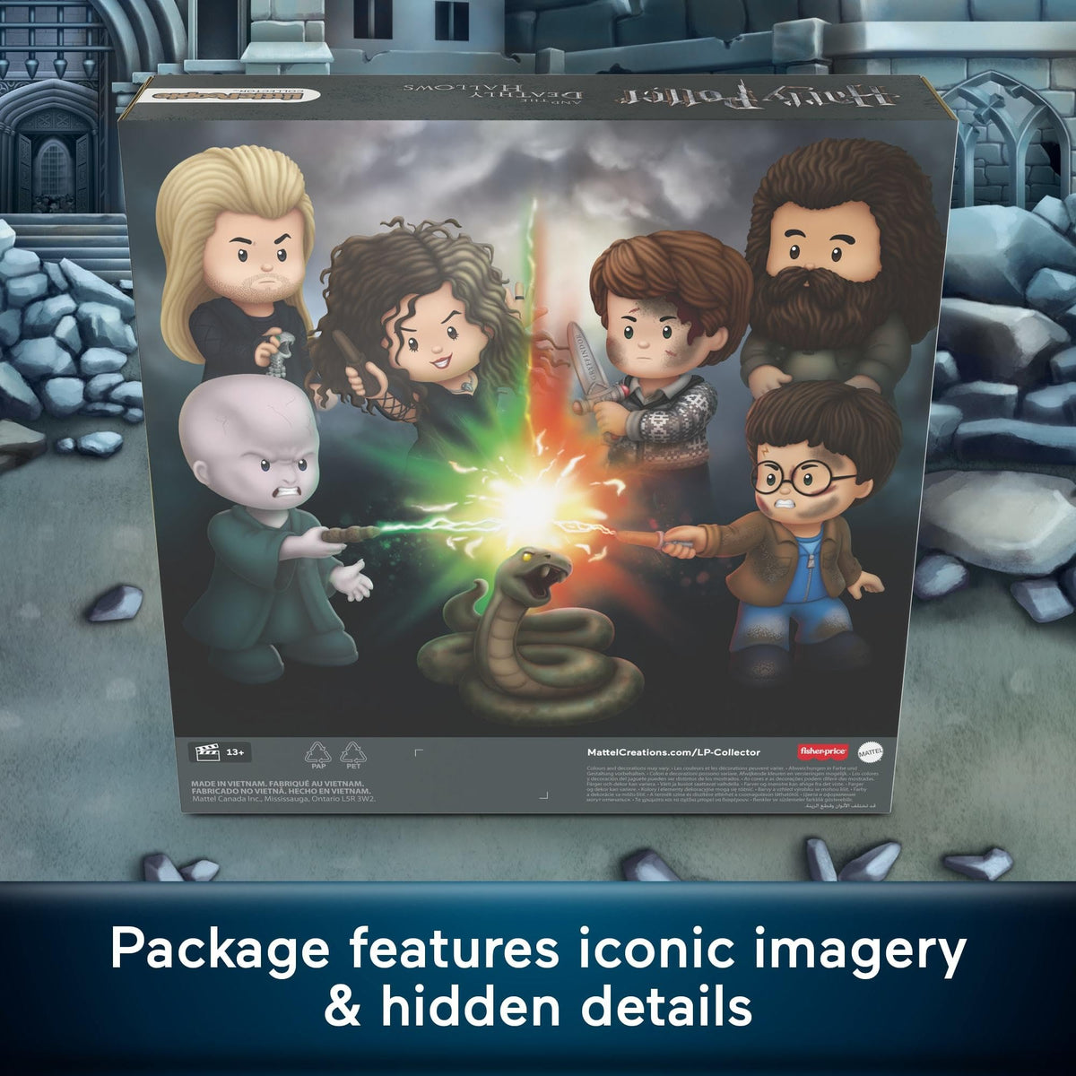 Little People Collector Lord Voldemort with Nagini figure for display