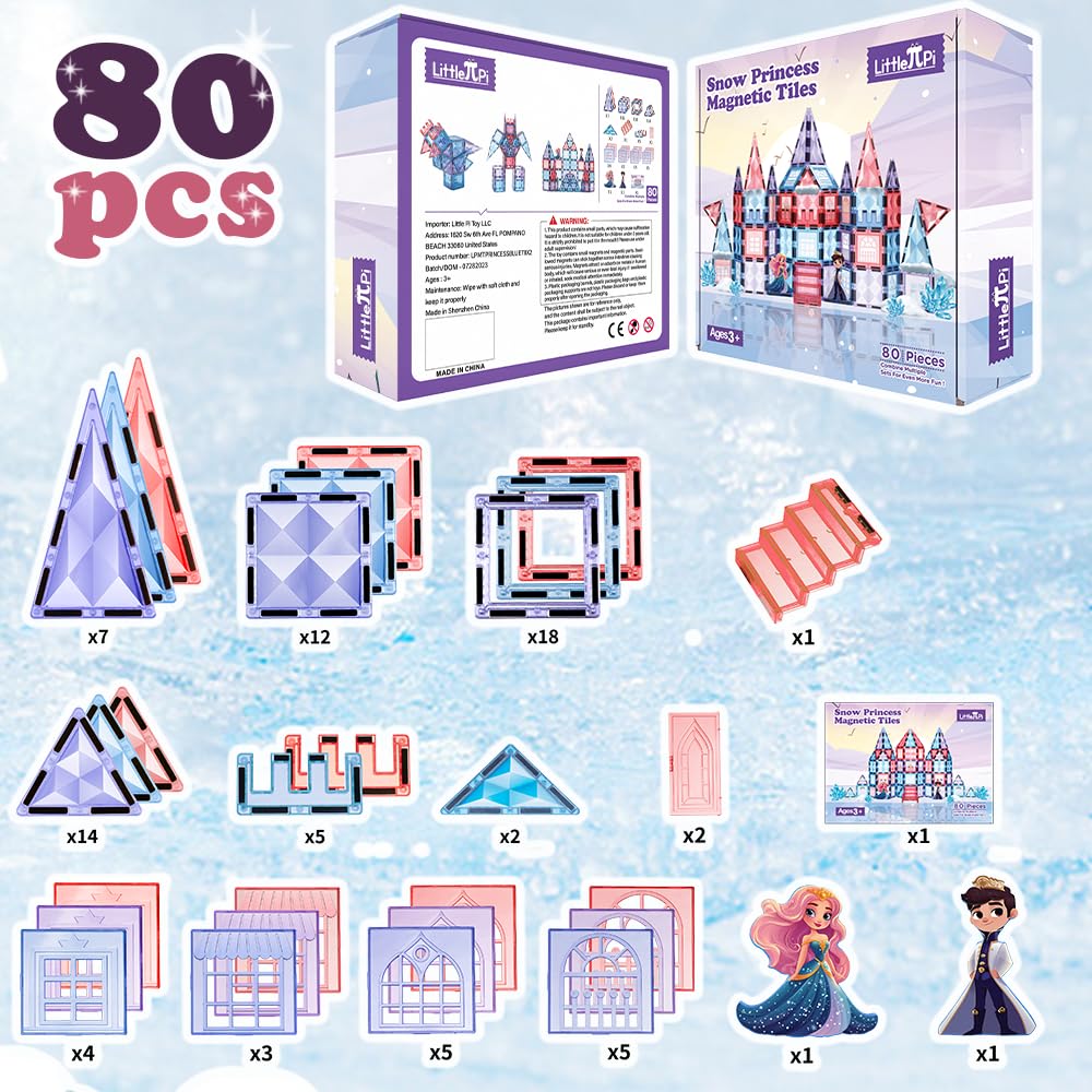 Little Pi Frozen Magnetic Tiles gift packaging enhances gift appeal