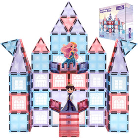 Little Pi Frozen Magnetic Tiles create an icy castle for imaginative play