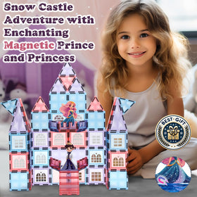 Little Pi Frozen Magnetic Tiles princess play scene promoting creative storytelling
