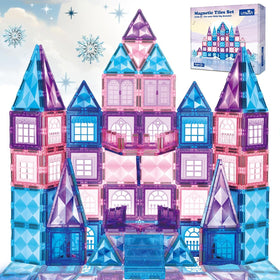 Little Pi Frozen Princess Castle front view supports imaginative play with magnetic tiles
