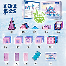Little Pi Frozen Princess Castle wide shot shows a snowy kingdom setup