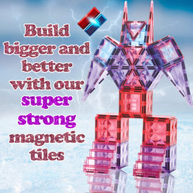 Little Pi magnetic tiles set supports pretend play and early problem-solving skills.