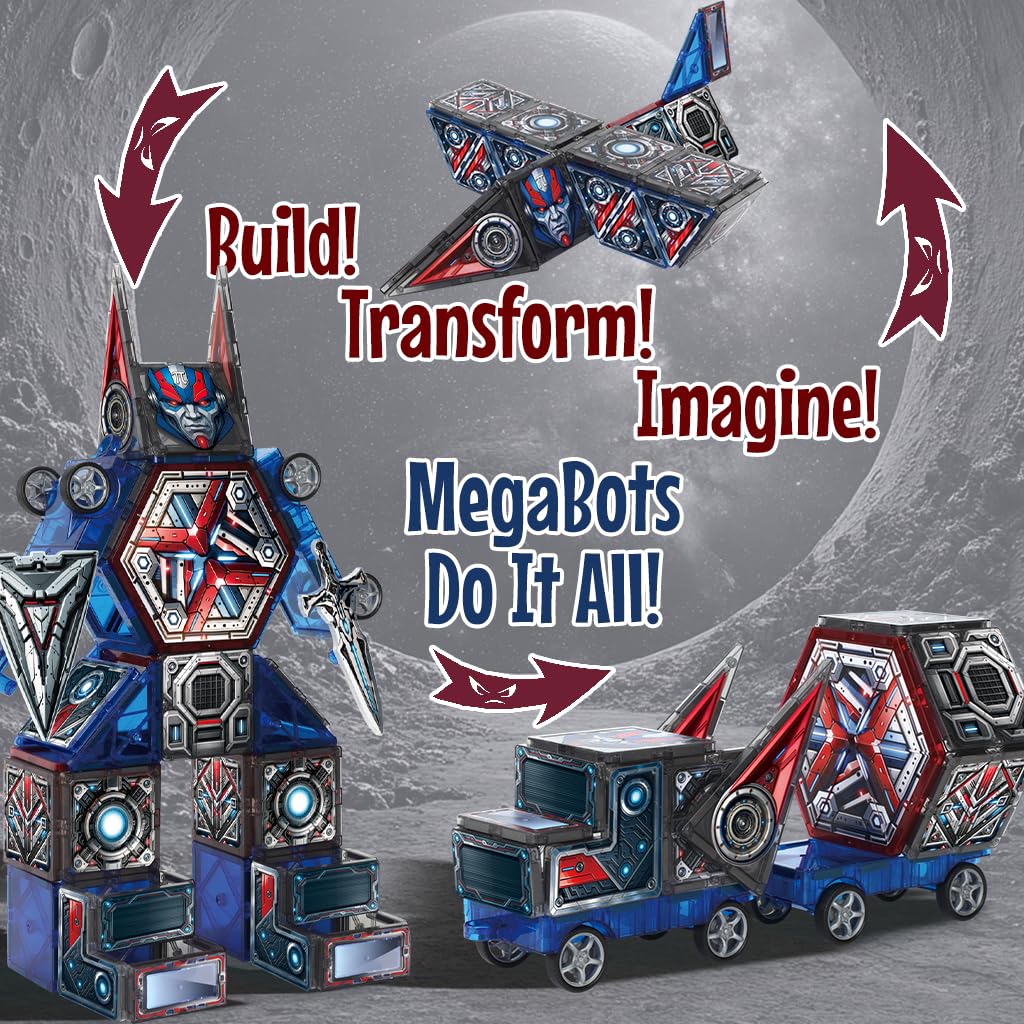 Little Pi MegaBots 58-piece set supports STEM concepts like spatial awareness.