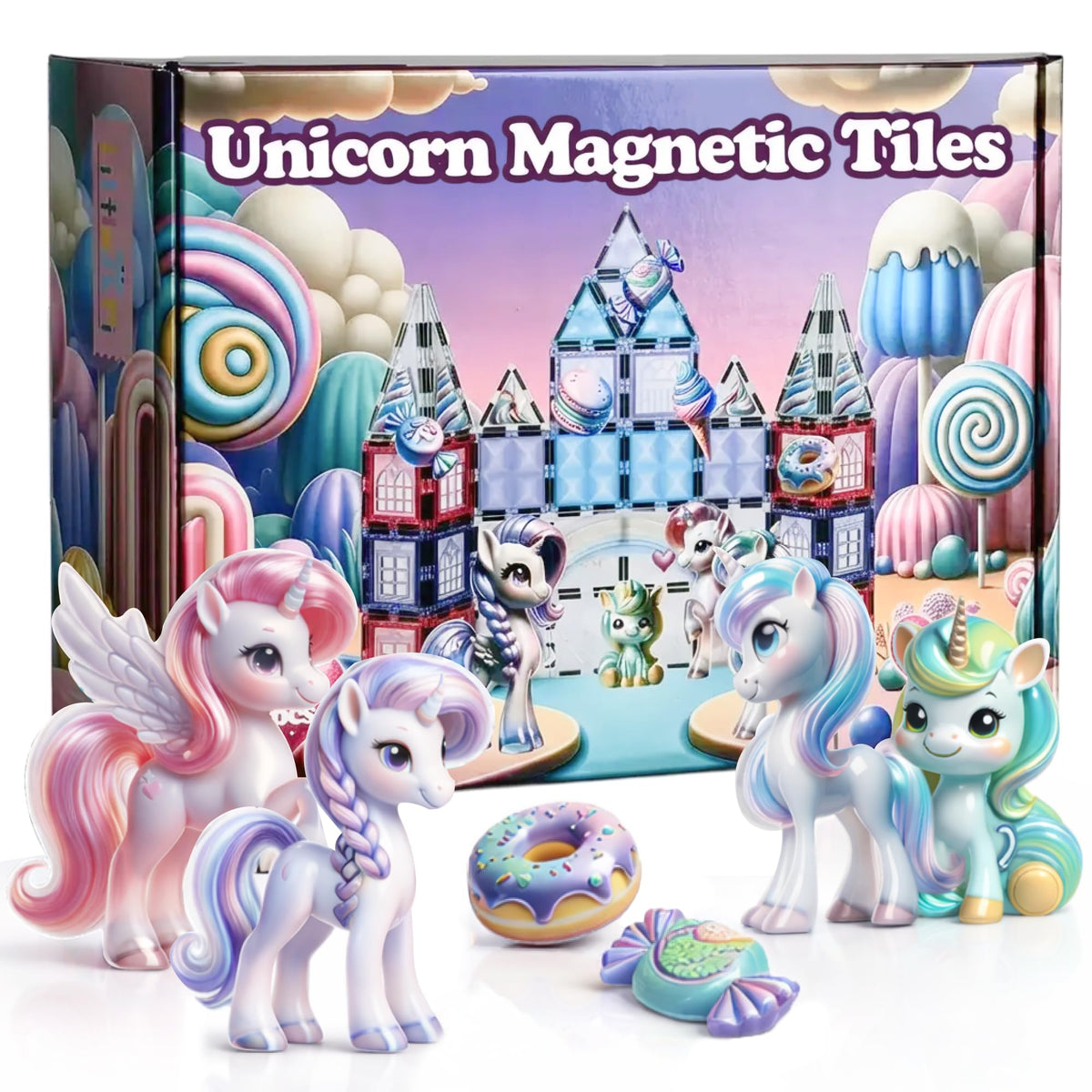 Little Pi unicorn castle tiles spark imaginative play and colorful builds.