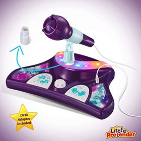Little Pretender karaoke machine AUX port for easy music sharing.