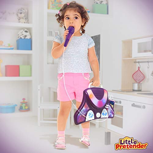 Little Pretender karaoke machine batteries included for ready-to-use play.
